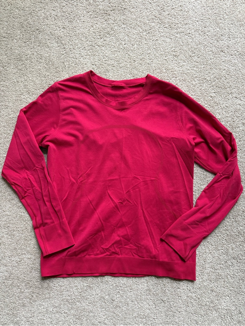 Women's lululemon swiftly relaxed fit Long Sleeve hip length- Pink dragonfruit